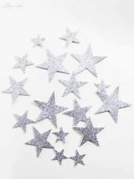 Aufkleber Glitzer Sterne-Mix